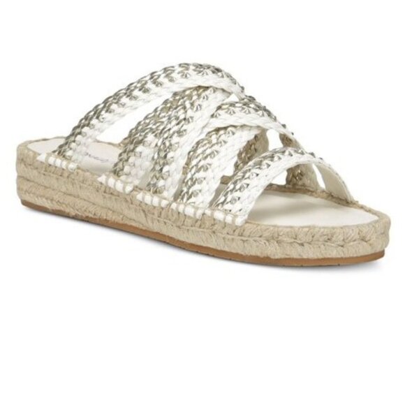 Donald J. Pliner Shoes - Donald J. Pliner Women's White Rhonda Flat Sandals - 8